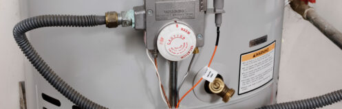 Water temperature controls on a hot water heater
