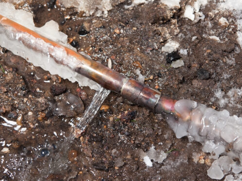 Frozen Copper Pipe